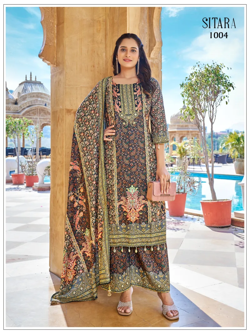 Sitara By Banwery Jam Satin Printed Salwar Kameez